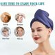thumbnail image 4 of Toalla para secar el cabello, turbante para secar el cabello, toalla absorbente de secado rápido con botón, 4 of 5