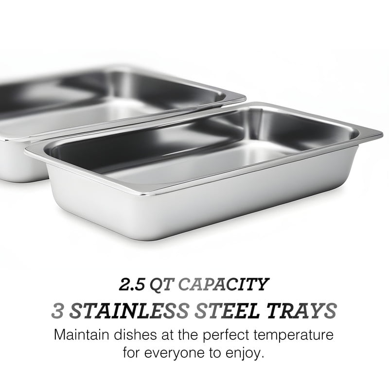 Elite Cuisine EWM1715 5Qt. Stainless Steel Electric Buffet Server