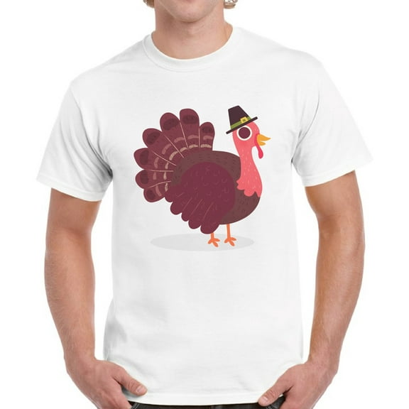 Pink Turkey Men T-Shirt - Graphic Tee S M L XL 2XL 3XL 4XL 5XL - Funny Thanksgiving Tshirts for Men Happy Thanksgiving Gifts