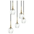 thumbnail image 2 of Woodbridge Lighting Regent Park 5-Light Crystal Glass Pendant in Brass, 2 of 4