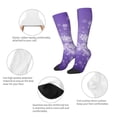 thumbnail image 3 of Fotbe Snowfall Sky White Purple Calcetas Divertidas Estampadas para Hombre y Mujer, Calcetas de Algodón hasta la Rodilla para Caminar, Correr, Enfermería y Embarazo, 3 of 6