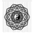 thumbnail image 3 of Ambesonne Japanese Shower Curtain, Ying Yang Black White, 69"Wx84"L, Black White, 3 of 5