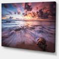 thumbnail image 2 of Belles Vagues de Mer au Coucher du Soleil - Photo de Plage Impression sur Toile, 2 of 3