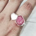 thumbnail image 2 of Natural Ruby Ring, Rough Ruby Adjustable Ring, July Birthstone, Heart Stone Ring, 925 Sterling Silver, Womens Ring, Christmas, Thanksgiving, Handmade, Statement Jewelry, Raw Gemstone Jewelry, 2 of 5