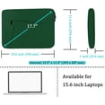 thumbnail image 5 of 15.6 inch Laptop Case, Shockproof Protective Computer Carrying Cover with Front Pocket, Briefcase Handbags Laptop Bag for 15.6 inch HP, Dell, Acer, Asus, Notebook, Dark Green, 5 of 14