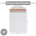 thumbnail image 6 of MMBM Brand 100 Pack Rigid Mailers 6 x 8 inch Cardboard Envelopes for Photo, Document, Do Not Bend, White, 6 of 6