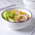 thumbnail image 5 of Large White Porcelain Bowl, Big Ramen And Pho Bowl Set Of 3 For Daily Meal, 5 of 8