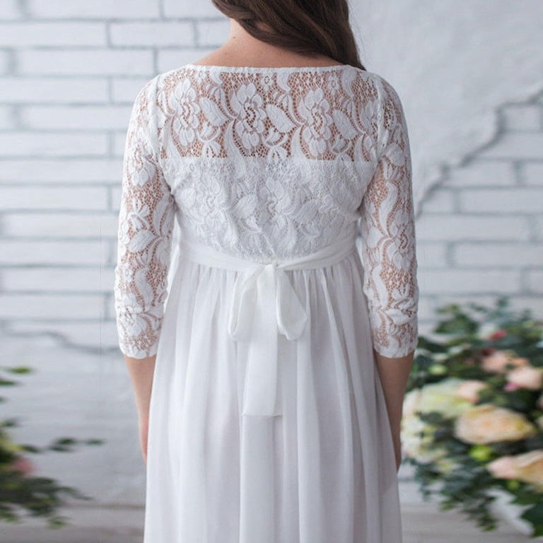 sachin and babi light blue dress Women Vintage Lace Floral Maternity Dress Photography Baby Shower Party  Long Maxi Gown Dresses