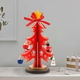 thumbnail image 2 of Wooden Christmas Tree Tabletop Decoration with Removable Ornaments and Star Topper for Holiday Display Home Office Festive Decor, 2 of 3
