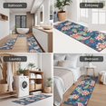 thumbnail image 5 of Blue Paisley and Floral Pattern Kitchen Rugs Sets Of 3,Kitchen Runner Rugs Non Skid Washable,Decorative Kitchen Floor Mats for Kitchen,Sink,Laundry,17"x30"+ 17"x47" + 17"x59", 5 of 6