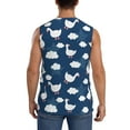 thumbnail image 4 of Pofeuu Cute Goose On Blue Sky Print Men's Muscle T-Shirt, Sleeveless, Muscle Tank, Classic Muscle Tee Top For Men Casual Sleeveless Muscle T-Shirt Trendy Clothes-XX-Large, 4 of 7