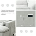 thumbnail image 5 of Sectional Sofa, U Shaped Couch, Modular Sofa with Side Storage Pockets, 2 Movable Ottomans and Pillows, 5-Seat Chenille Couch for Living Room, Apartment, 86.5 Inch, Medium Grey, 5 of 11
