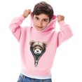thumbnail image 4 of JSGEK Hoodie for Kids Cute Print Long Sleeve Soft Comfortable Fabric Casual Sweatshirt Perfect Gift for Birthdays Daily Leisure Thanksgiving Christmas Pink 5 Years, 4 of 6