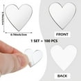 thumbnail image 3 of YIMWNYI Heart-Shaped Acrylic Mirror Stickers, DIY Love Wall Decals for Bathroom Living Room Bedroom Gym, Easy Installation, Versatile Home Decor, 100-Piece Set, 3 of 7