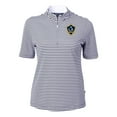 thumbnail image 2 of Women's-Cutter & Buck  Navy LA Galaxy Virtue Eco Pique Stripe Recycled Quarter-Zip Top, 2 of 3