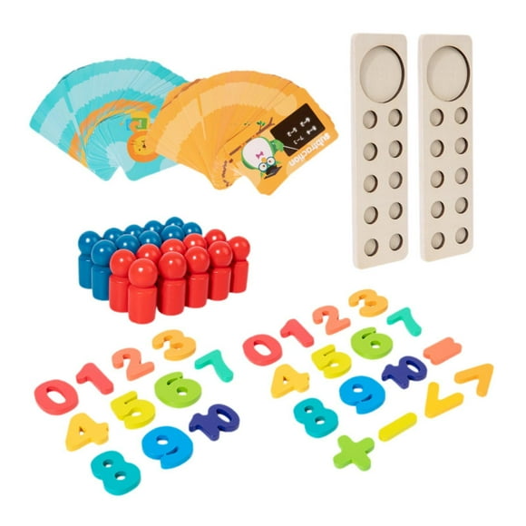 Juguetes de matemáticas, juguetes Montessori, juguetes de madera para el desarrollo de la educación temprana, material didáctico de aritmética para
