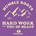 thumbnail image 2 of Girl's Mossy Oak Humble Roots Hard Work and a Ton of Heart  Graphic Tee Purple Berry Small, 2 of 4