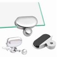 thumbnail image 2 of 4pcs Mirror Clips, Floating Glass Mirror Clip, Bathroom Mirror Clips, Glass Clamp Shelf Support Brackets, 2 of 5