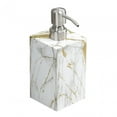 thumbnail image 4 of LOVIVER Empty Body Wash Dispenser Marble Texture Manual Soap Dispenser 500ml Resin Pump Soap Container for Laundry Room Hotel rim texture, 4 of 8