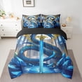 thumbnail image 2 of Homewish Animal Blue Dragon Boy 7pcs Bedding Comforter Set,Abstract Lightsaber Queen Bedding Sets Super Cozy,Magical Wildlife Queen Sheet Sets,Luxury Bedroom Decor,Reversible, 2 of 8
