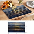 thumbnail image 6 of Summer Blue Gold Placemats Set of 4 Modern Coastal Ocean Wave Place Mats Indoor Wipeable Table Mats Washable Cloth Dining Table Placemats for Kitchen Holiday Party Home Decor 13x19 Inch, 6 of 9
