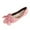 Pink, variant on Wensltd Women Solid Color Bowknot Suede Flats Pointed Toe Low Cut Work Shoes Comfortable Versatile Office Daily Wear Flat Heel Shoes for Women Size 5-11