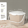 thumbnail image 2 of Nova Products 2 Gallons (8L) Kitchen Organic Food Waste Collection Compost Bin - Composting Solution for Organic Waste, Perfect for Home or Office Use (Beige/White) - (Made in Canada), 2 of 6