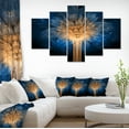 thumbnail image 1 of Fractal 3D Blue Dragon Flower - Contemporary Canvas Art Print, 1 of 3