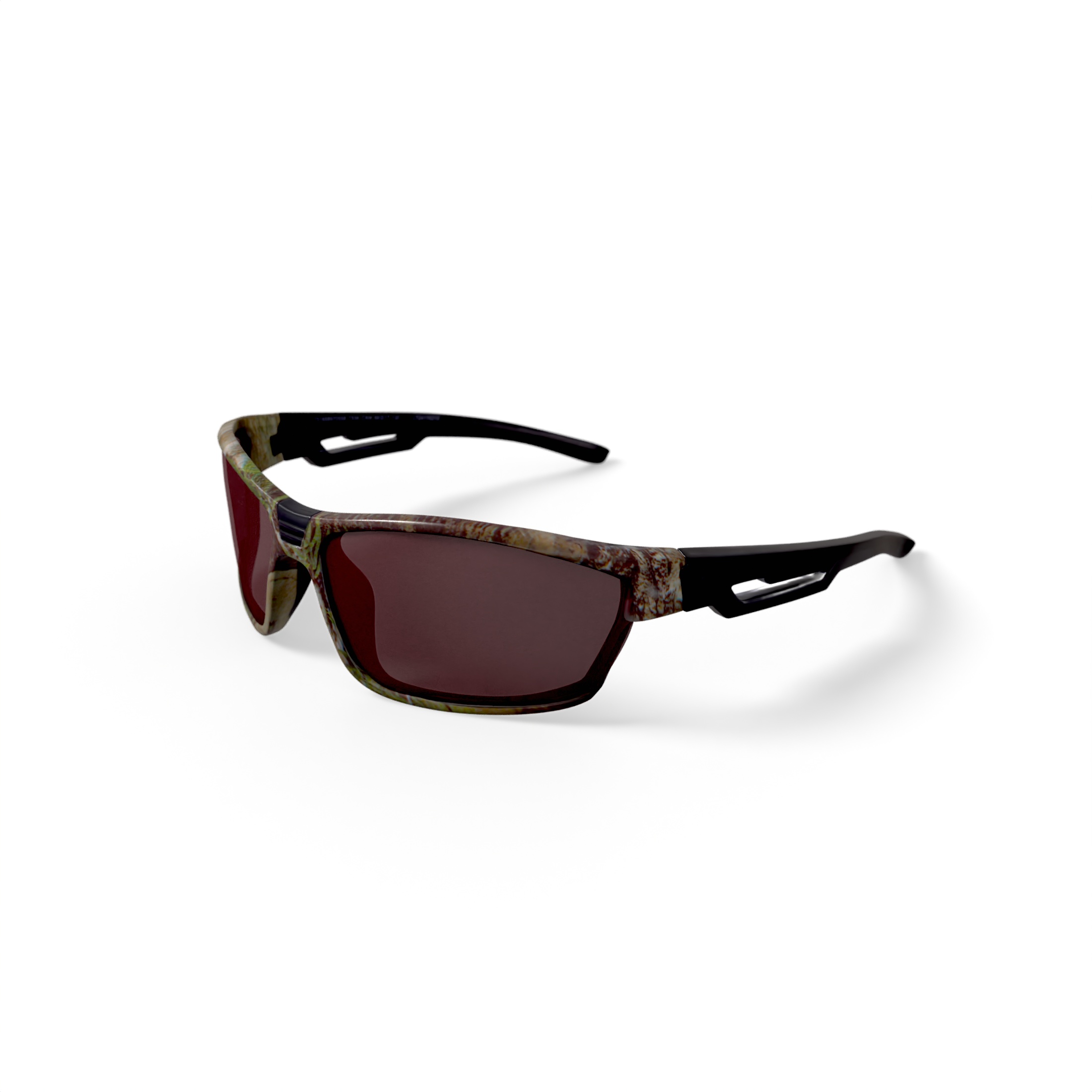 Realtree Men’s SM TRT T538 Performance Sunglasses, 68 Camo Brown