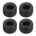 thumbnail image 1 of 4Pcs Socket Pipe Plugs, M18-1.5x12mm Carbon Steel Hex Thread Pipe Caps, Black, 1 of 6