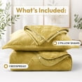 thumbnail image 2 of Moonlight20015 Ochre Velvet Bedspread Set King Size 3 Piece Geometric Pattern Quilt 350GSM Ultra Soft Reversible Comforter Washable Bedding, 2 of 10
