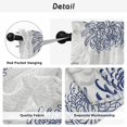 thumbnail image 5 of Blue White Kitchen Curtains, Abstract Grey Chrysanthemum Flower Floral Light Filtering Window Curtain Panels, 2Pcs Rod Pocket Window Treatments Set for RV Dining Room Study Room 42x54 Inches, 5 of 9