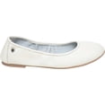 thumbnail image 4 of Minnetonka Women's Suede Anna Ballerina Flat, White 6, 4 of 4