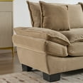 thumbnail image 6 of SOULART 84" Cloud Couch, Brown Sectional Sofa, Loveseat for Small Spaces with Pillows, 6 of 11