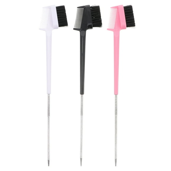 3 cepillos para cejas, rímel, peine para pestañas, cepillos de doble cabezal, colores variados