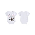 thumbnail image 2 of Suagox Baby Girl Boy Summer Romper Short Sleeve Crew Neck Duck Letter Print Casual Playsuit for 0-18 Months Baby, 2 of 10