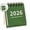 Green, variant on Mini Small Desk Calendar Unprinted Wind Calendar Punch Card Countdown Planner Desktop Small Ornaments