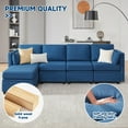 thumbnail image 6 of Weture Modular Sectional Sofa, Convertible L Shaped Sofa Couch with Storage, High Supportive & Soft Sponges, 5 Seat Modular Sectionals Sofa Couch with Chaise for Living Room, Blue, 6 of 6