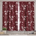 thumbnail image 2 of Ambesonne Space Valance & Curtain, Outer Space Astronaut Moon, 55"x36", Ruby Eggshell, 2 of 7