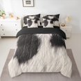 thumbnail image 2 of Castle Fairy Adults Female Men Farmhouse Cow Print Bedding Comforter Set 7pcs,Black White Queen Bedding Sets Super Cozy,Rustic Western Animal Cattle Queen Sheet Sets,Microfiber Bedroom Decor, 2 of 8