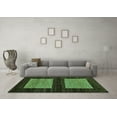 thumbnail image 3 of Ahgly Company Indoor Square Abstract Turquoise Blue Modern Area Rugs, 4' Square, 3 of 4