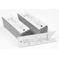 thumbnail image 2 of Inkdotpot Pack Of 50 Love Is Sweet Wedding Favor Paper Tags Craft Real Silver Foil Hang Tags, 2 of 6
