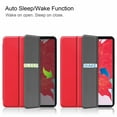 thumbnail image 2 of Dteck Slim Fit Case For New iPad Pro 11 inch 2020 with Pencil Holder, [Support Apple Pencil Wireless Charging] Tri-Fold Stand Magnetic Flip Auto Wake Sleep Case Cover For iPad A2068 A2230, Red, 2 of 9