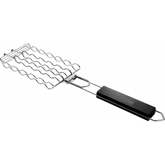 Hotdog Grill Basket : Sausages Grilling Basket for Outdoor BBQ,Roller Grill Suitable for Gas Grills, Charcoal Grills and Smoke Grills,Stainless Steel