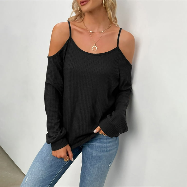 トップス overneath sleeve tanktop set ESTEEZ Small Blue High Round Neck Cotton Long Tank Tops for