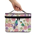 thumbnail image 3 of HELLHERO Wide-open Portable Makeup Bag Organizer with Brush Slots Brush Protectors Travel Make Up Organizer Hummingbirds and Floral, 3 of 6