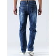 thumbnail image 4 of Arvbitana Men's Retro Jeans Gradient Color Distressed Long Pants Slim Straight Denim Pants Casual Pockets Trousers for Daily Street, 4 of 6