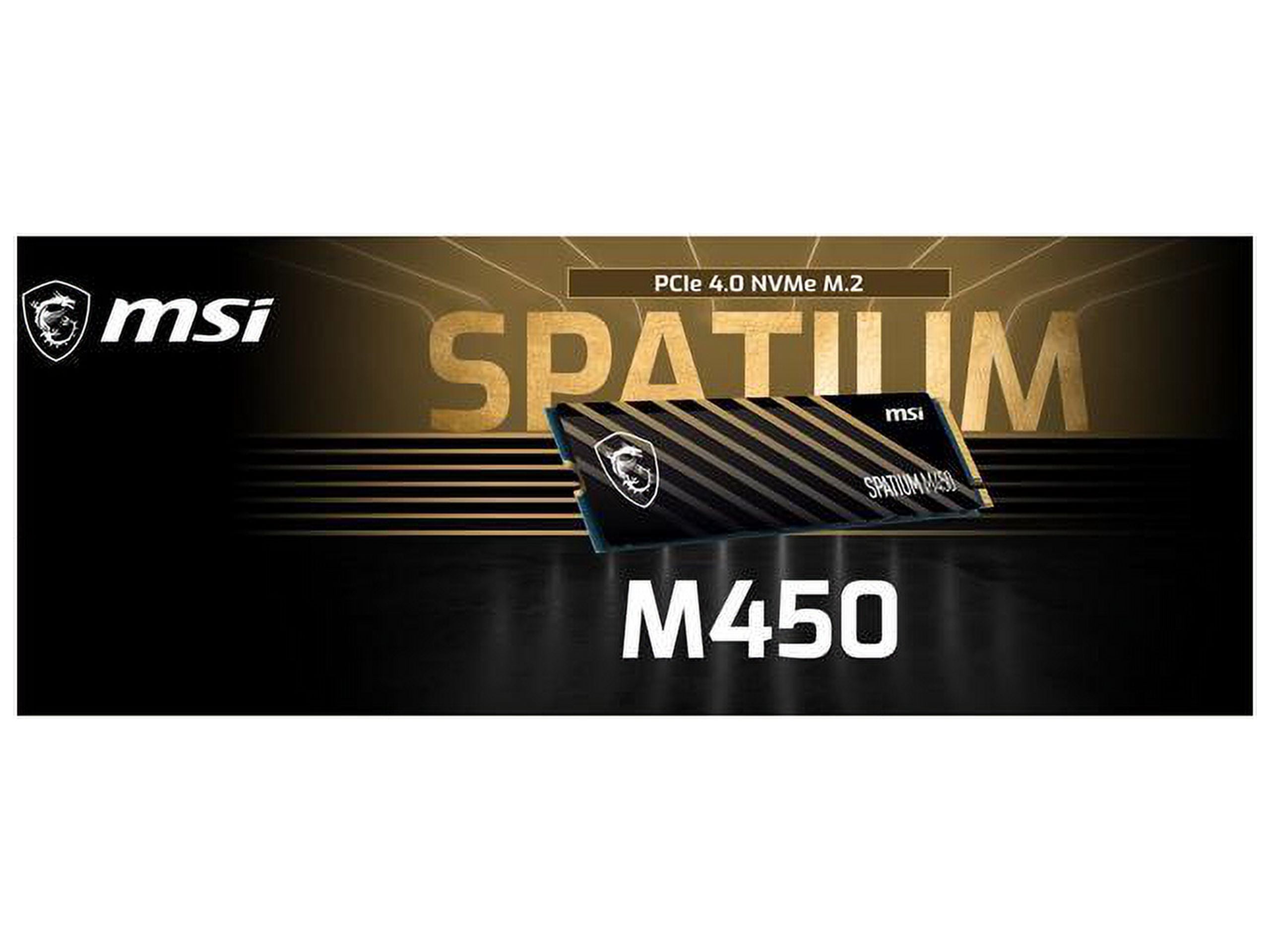 MSI SPATIUM M450 PCIe 4.0 NVMe M.2 1TB SSD Storage - MSI-US Official Store