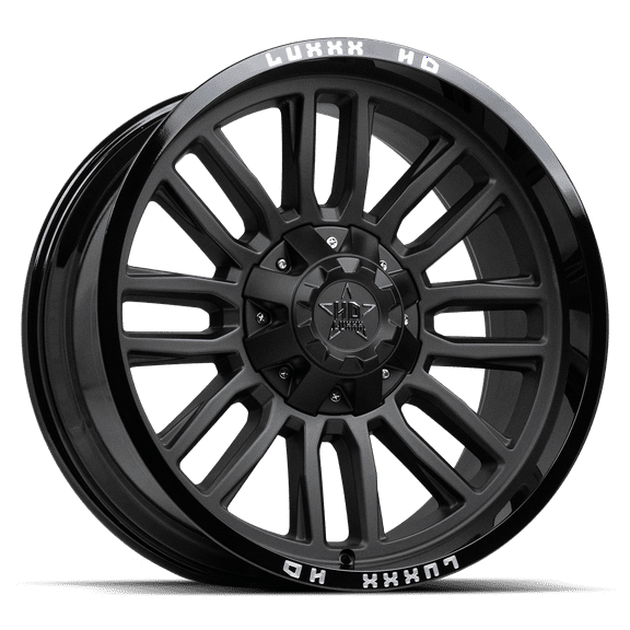 LUXXX HD Alloy Rims LHD26 20X10 6135/139.7 -18 106.1 Gloss Black Lip Matte Black Face