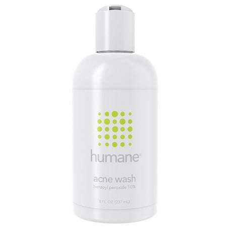 Humane Benzoyl Peroxide 10% Acne Treatment Body & Face Wash, 8 (Best Benzoyl Peroxide Wash)